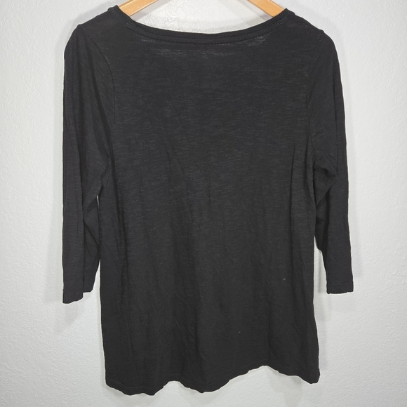 Sonoma Medium Black Floral Embroidered Cotton Shirt - Picture 4 of 4